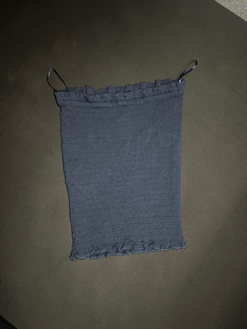 Navy Smocked Tube Top